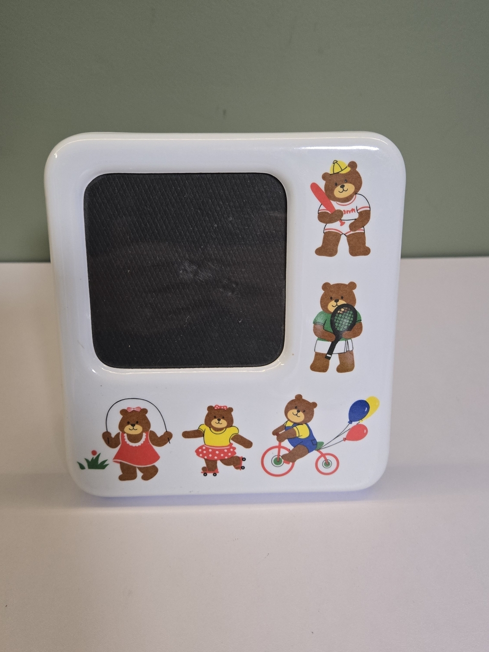 Vintage 1980s K.I.D.S. Klub Teddy Bear Plastic Photo Frame Nursery Decor Himark
